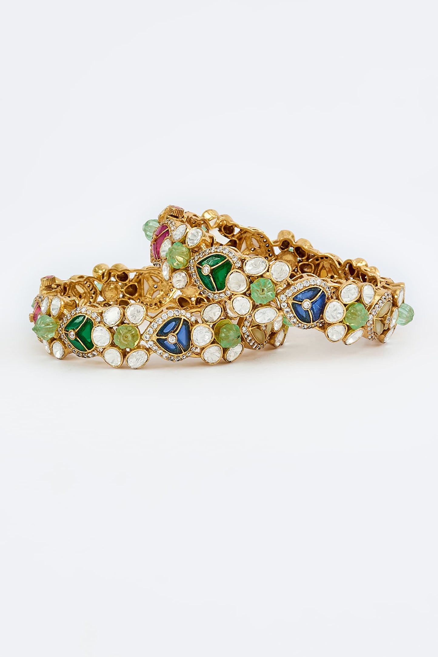 Multi Stone Embellished Bangles 