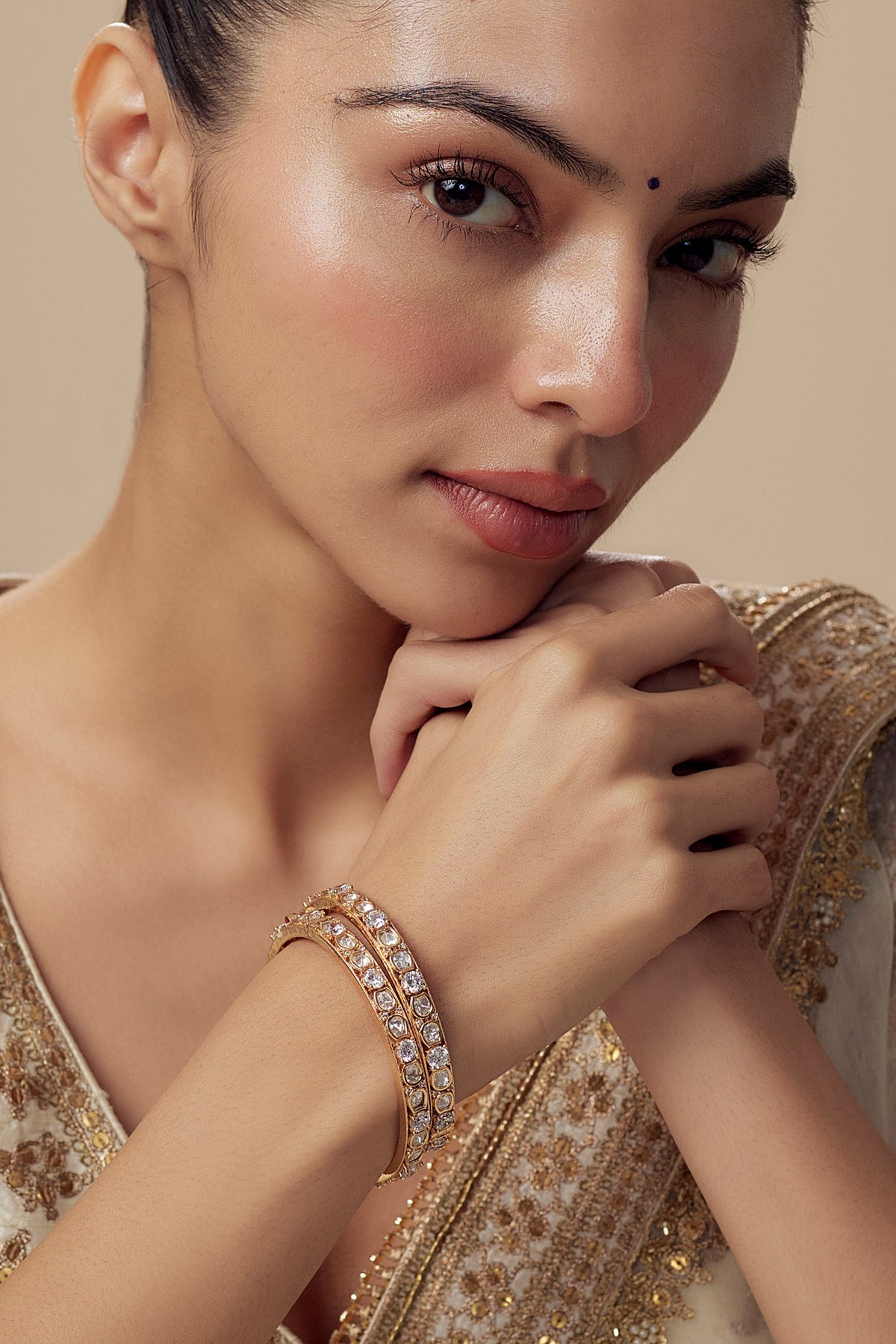 Designer Kundan Polki Bangles 