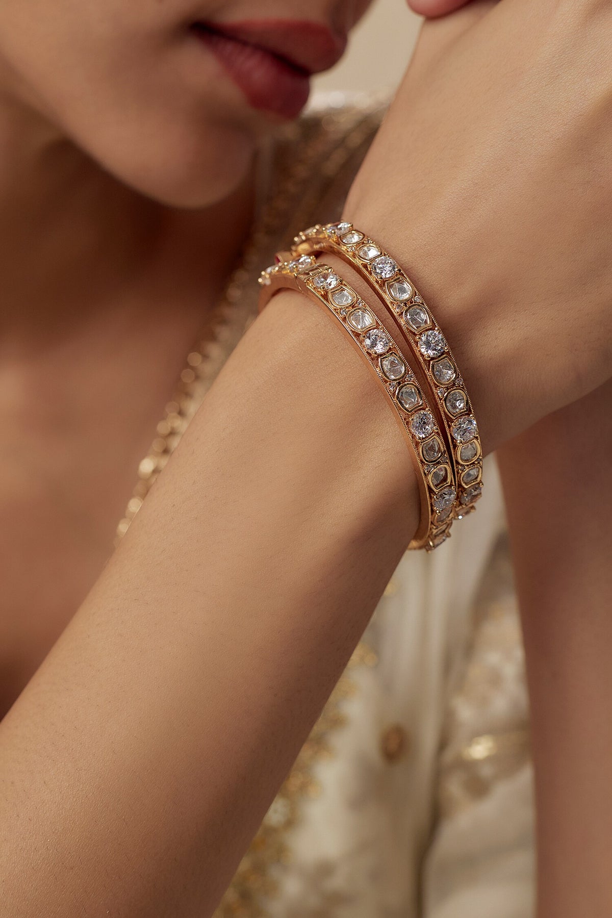 Designer Kundan Polki Bangles 