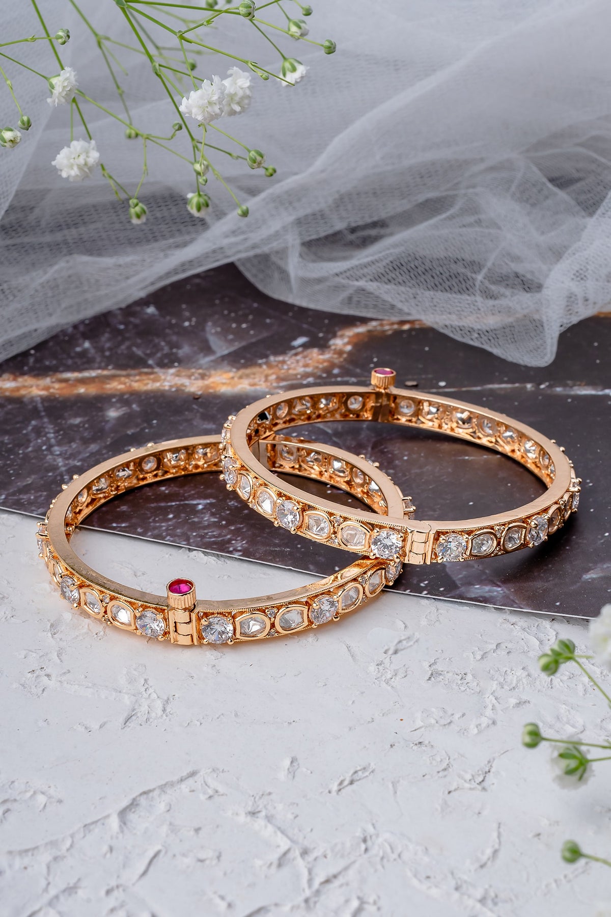 Designer Kundan Polki Bangles 