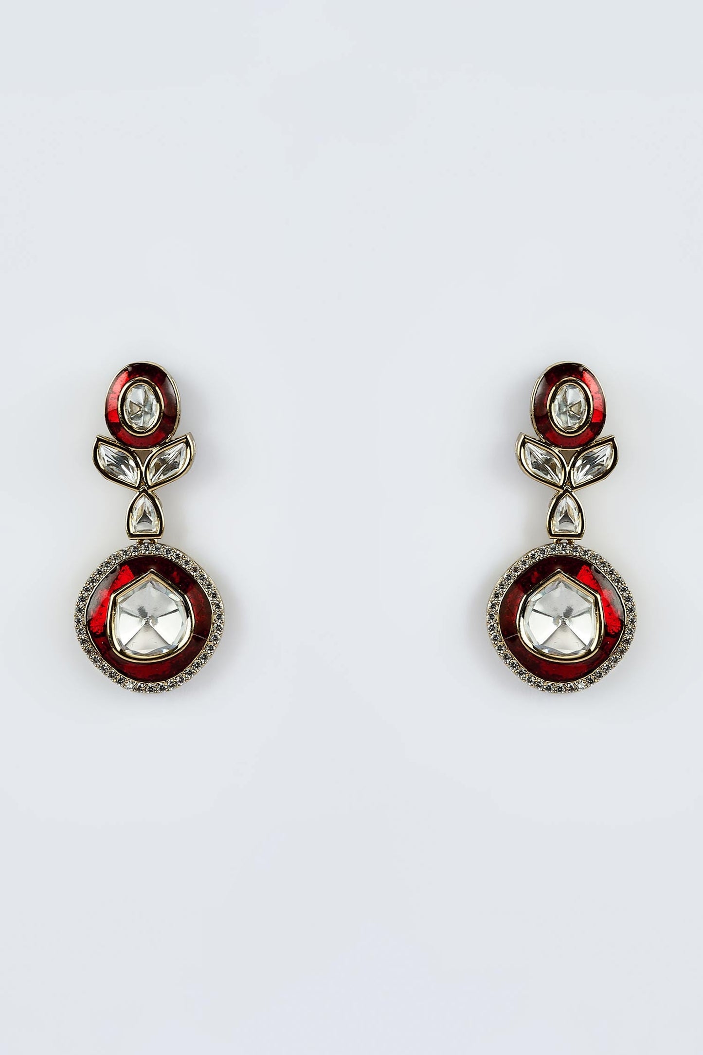 Kundan Polki Necklace & Earring Set 