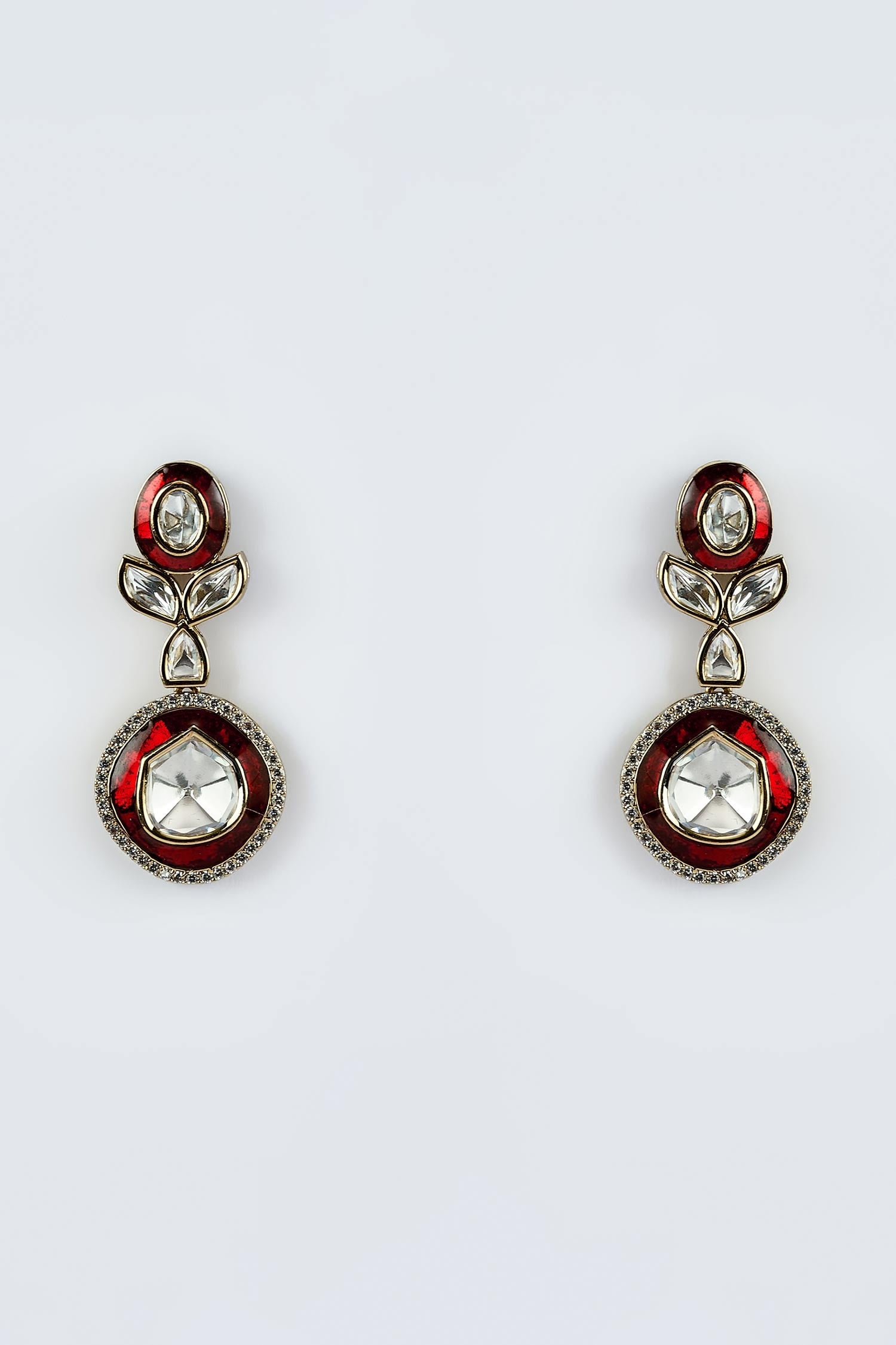 Kundan Polki Necklace & Earring Set 