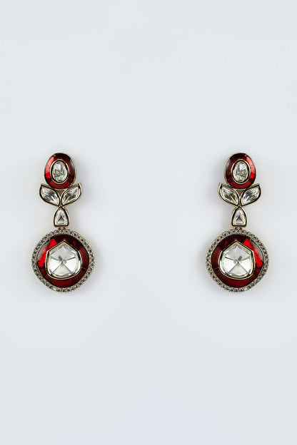 Kundan Polki Necklace & Earring Set 