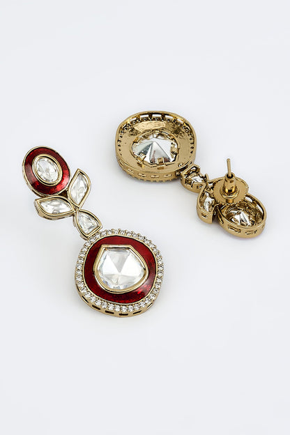 Kundan Polki Necklace & Earring Set 