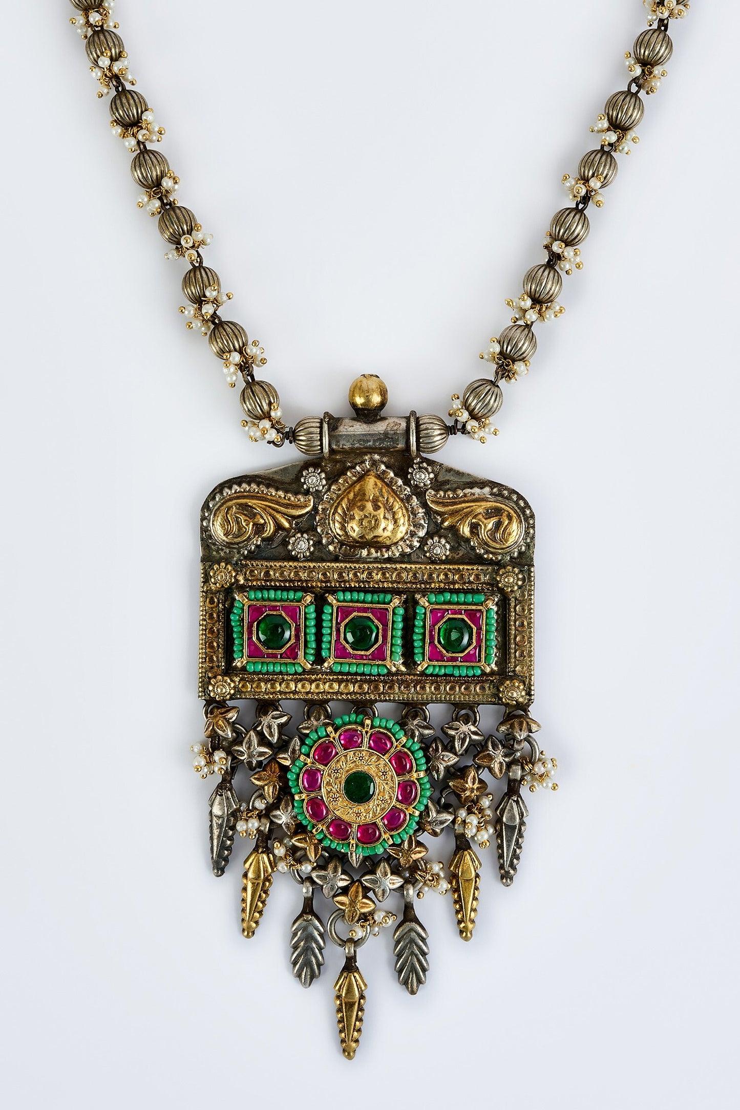 Kundan Polki Necklace & Earring Set 
