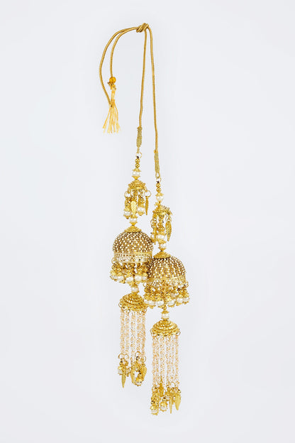 Gold Kundan Polki Kaleera Set 