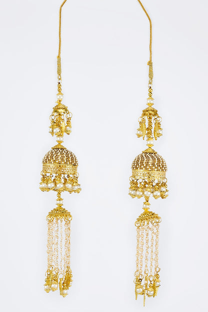 Gold Kundan Polki Kaleera Set 