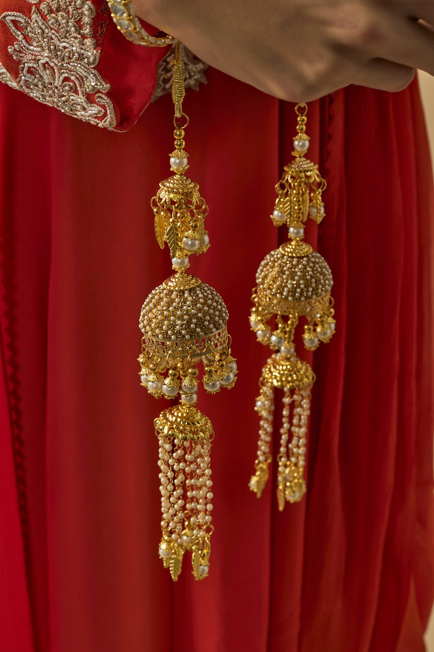 Gold Kundan Polki Kaleera Set 