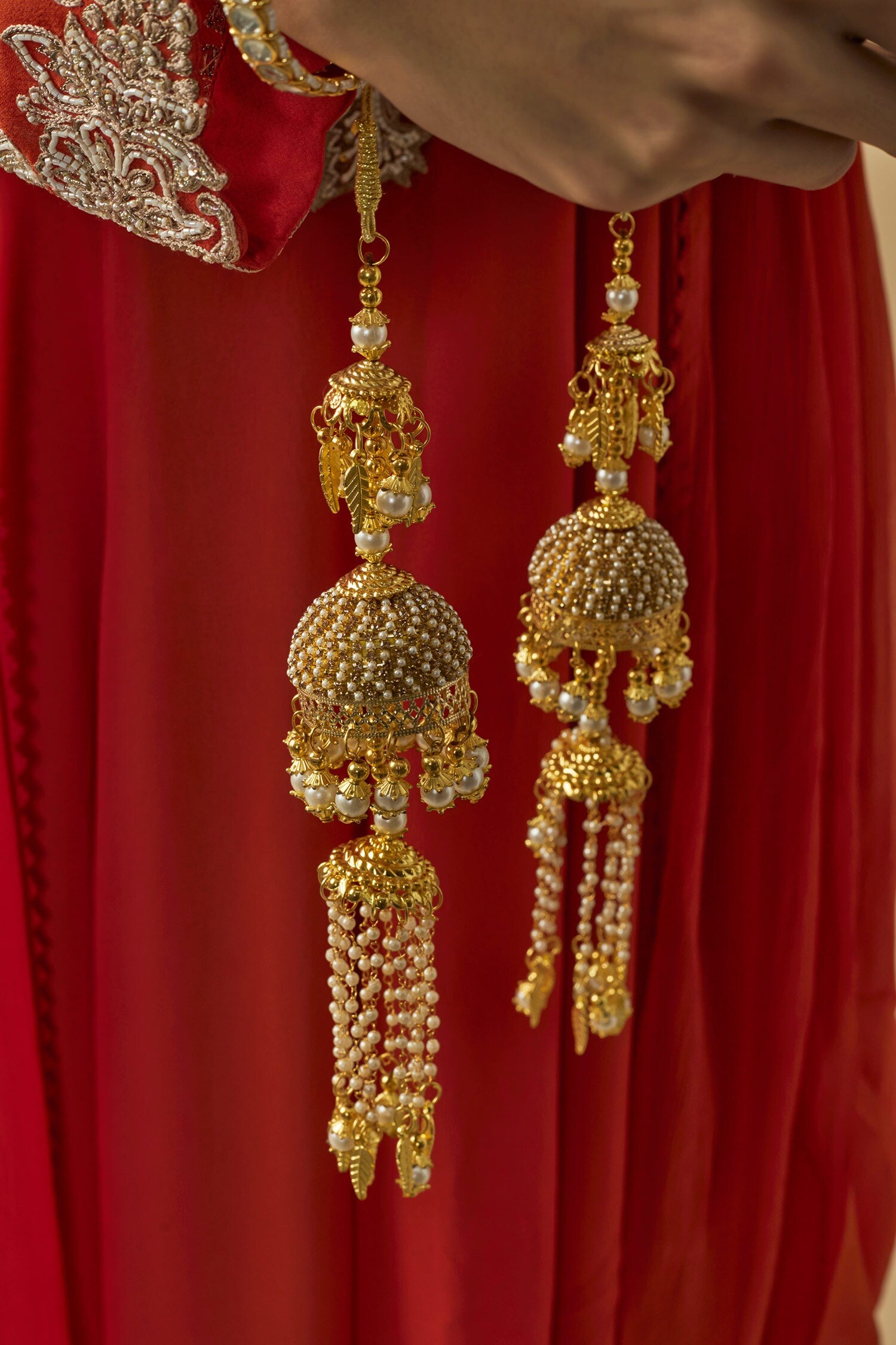 Gold Kundan Polki Kaleera Set 