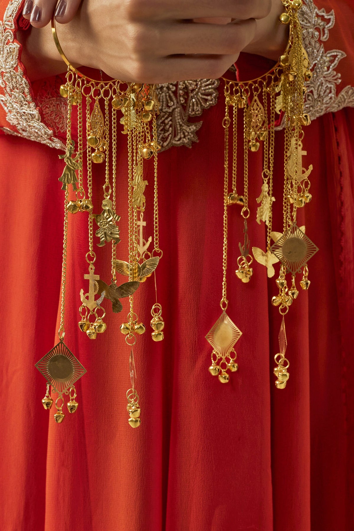 Gold Adjustable Kaleera Bangles 