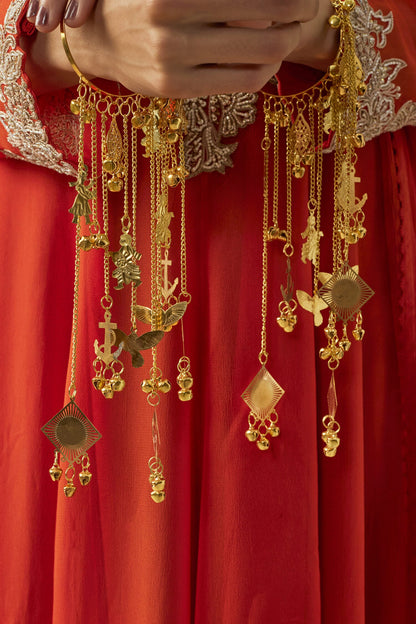 Gold Adjustable Kaleera Bangles 