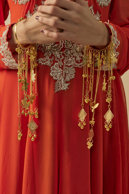 Gold Adjustable Kaleera Bangles 
