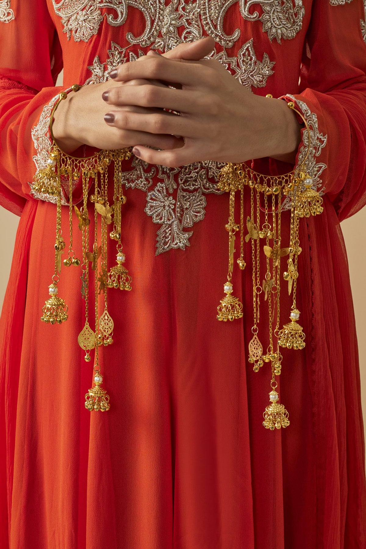 Gold Adjustable Kaleera Bangles 