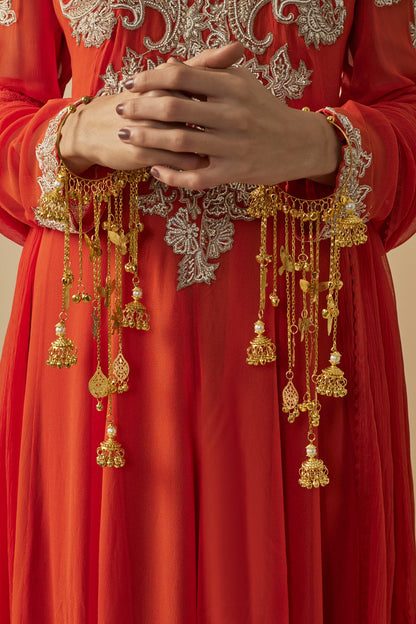 Gold Adjustable Kaleera Bangles 
