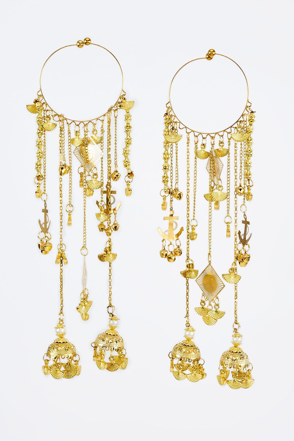 Gold Kaleera Bangles with Charms 