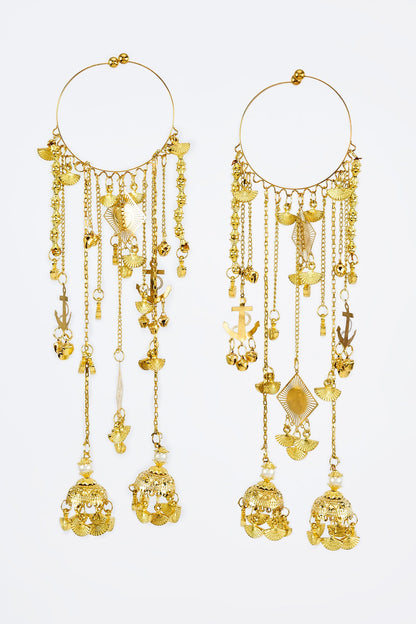 Gold Kaleera Bangles with Charms 