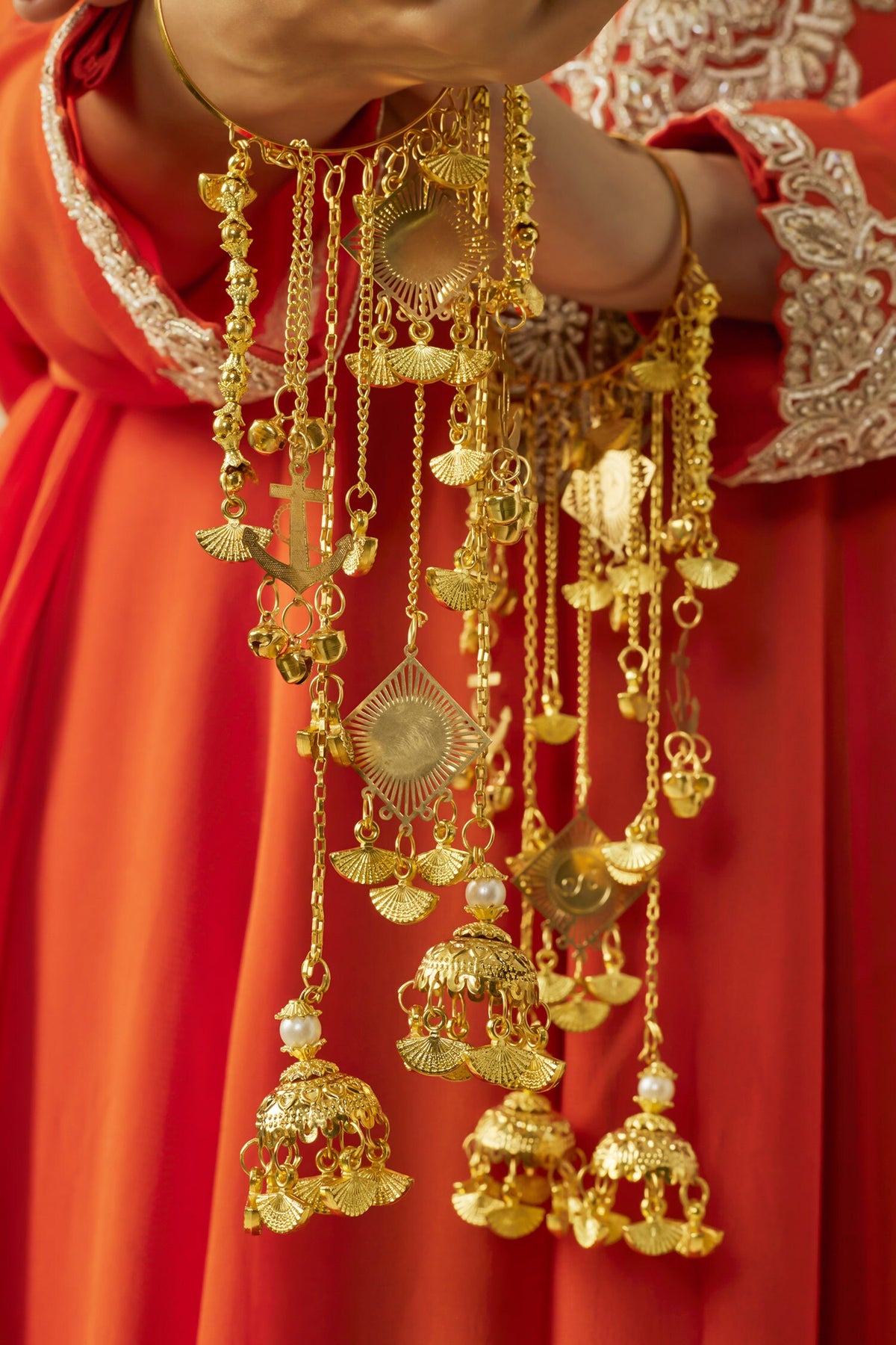 Gold Kaleera Bangles with Charms 