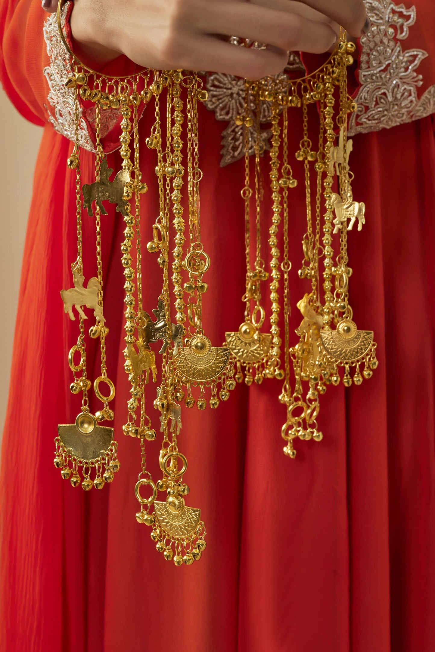Gold Adjustable Kaleera Bangles 