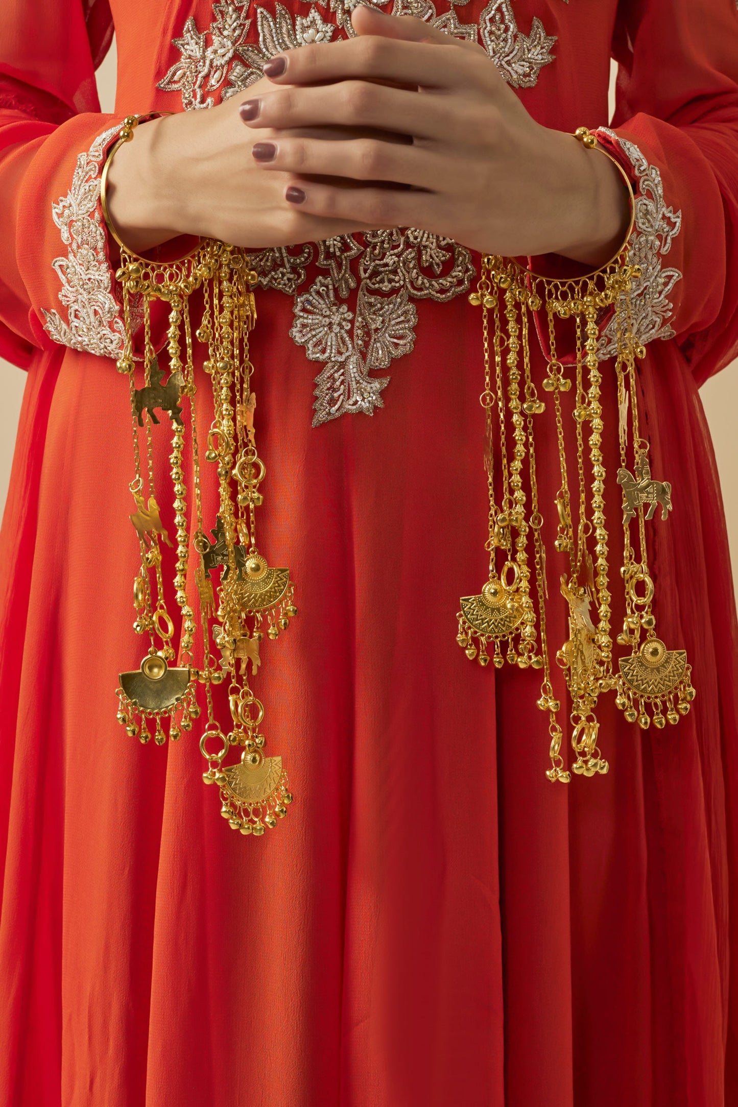 Gold Adjustable Kaleera Bangles 