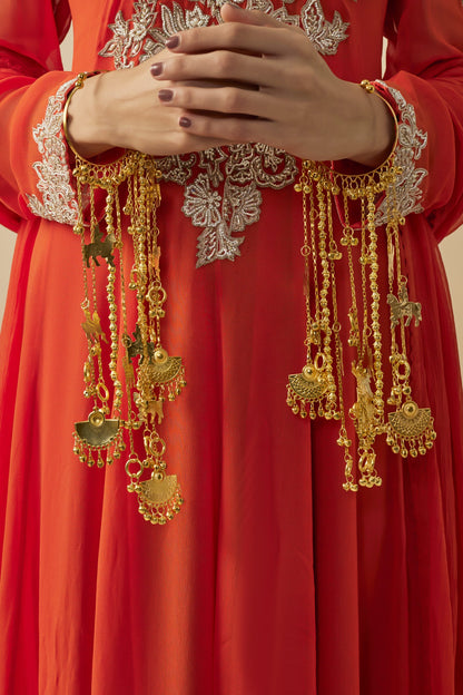 Gold Adjustable Kaleera Bangles 