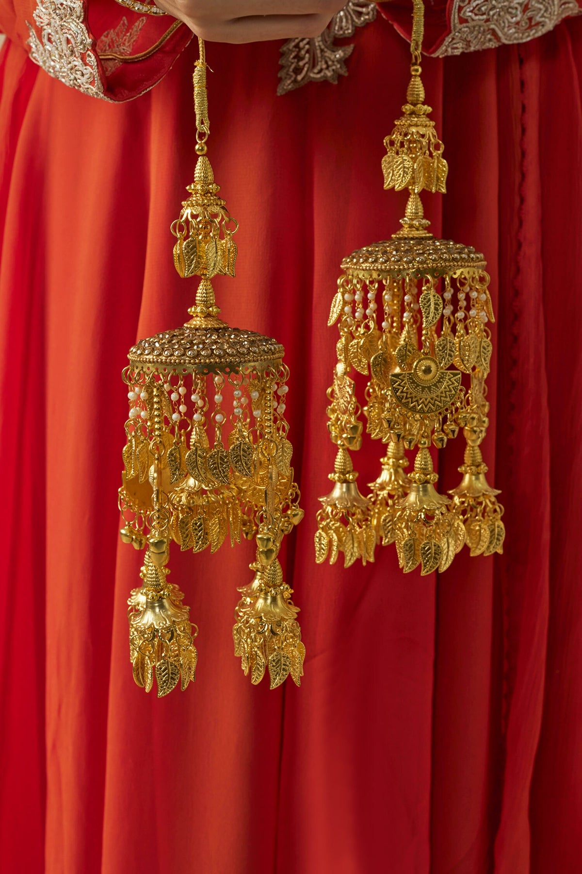 Gold Kundan Polki Kaleeras 