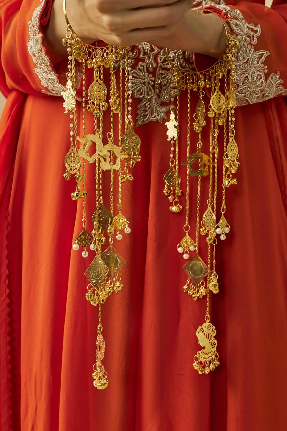 Gold Adjustable Kaleera Bangles 