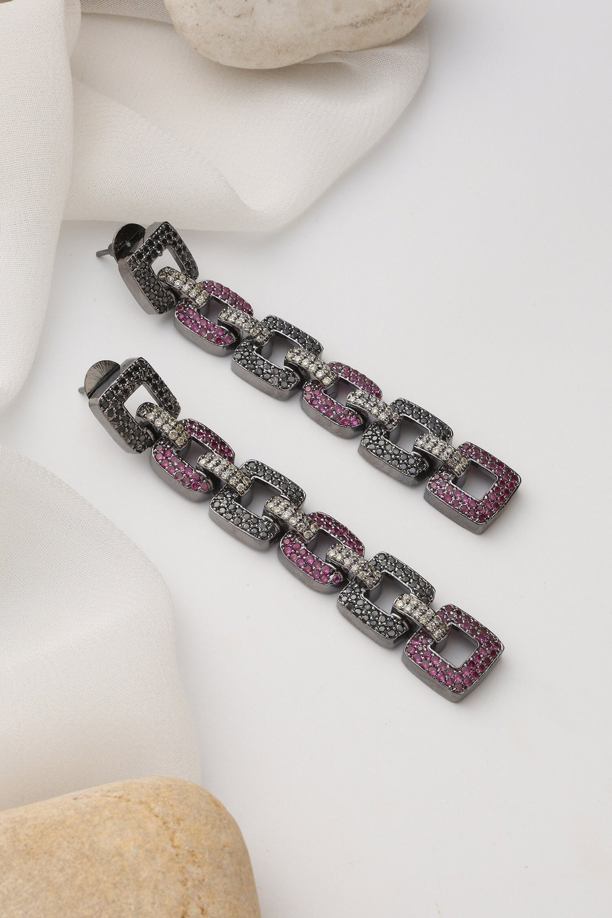 Multicolour Zirconia Dangler Earrings 