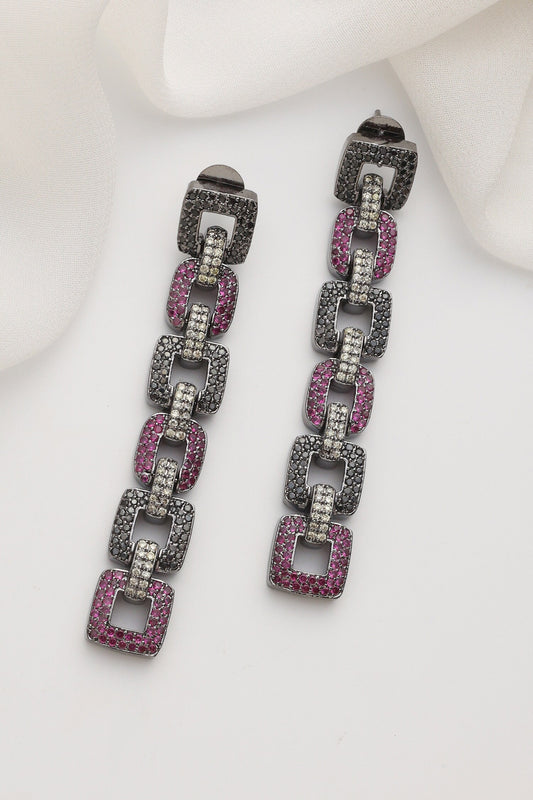 Multicolour Zirconia Dangler Earrings 