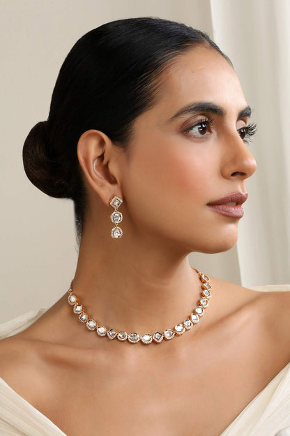 Embellished Polki Necklace Set 