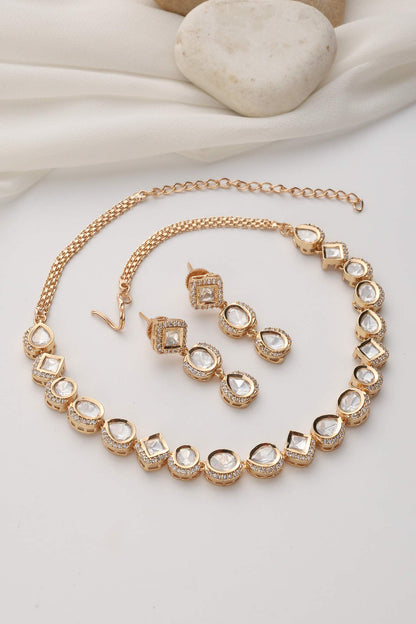 Embellished Polki Necklace Set 