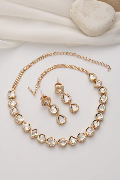 Embellished Polki Necklace Set 