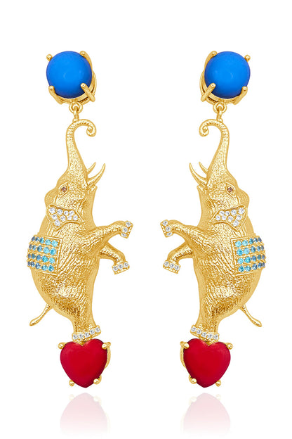 Circus Elephant Statement Earrings 