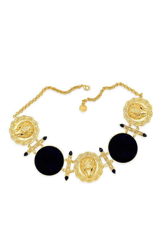 Huli Tiger 24K Gold Plated Necklace 