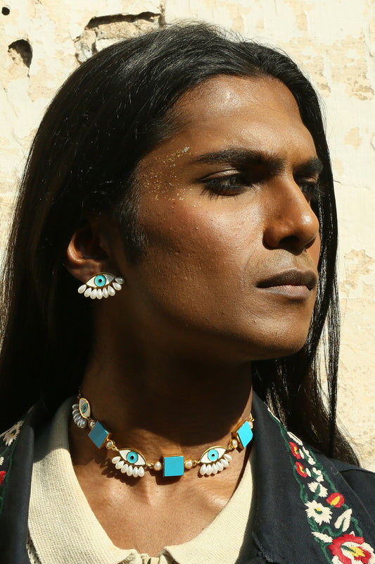 Evil Eye Choker Necklace 