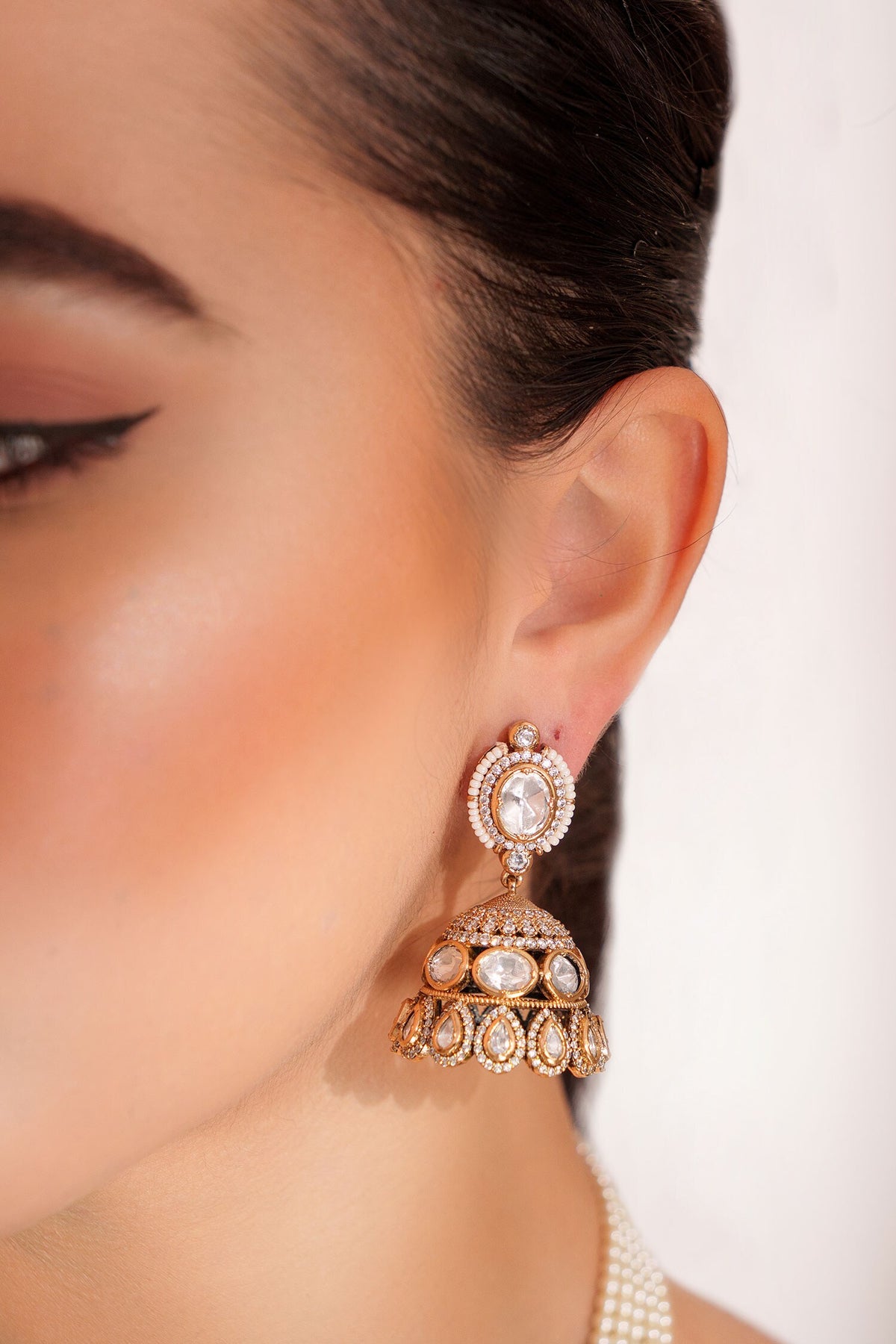 Kundan Polki Designer Necklace & Earrings Set 