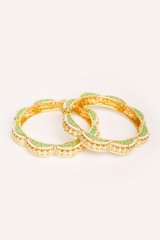 Designer Kundan Polki Bangles 