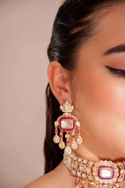Kundan Polki Designer Jewellery Set 