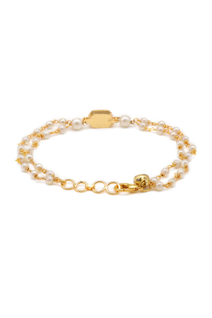 Gold Plated Maroon Polki Anklets 