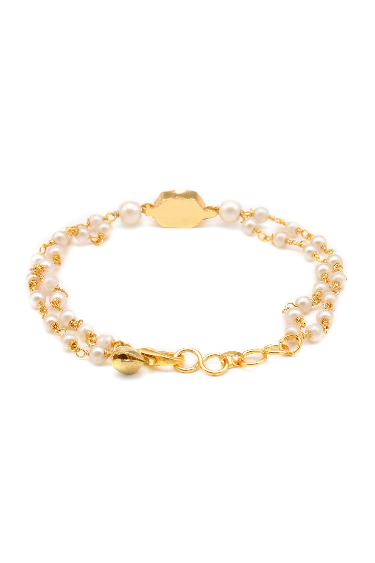 Gold Plated Polki Kundan Anklets 