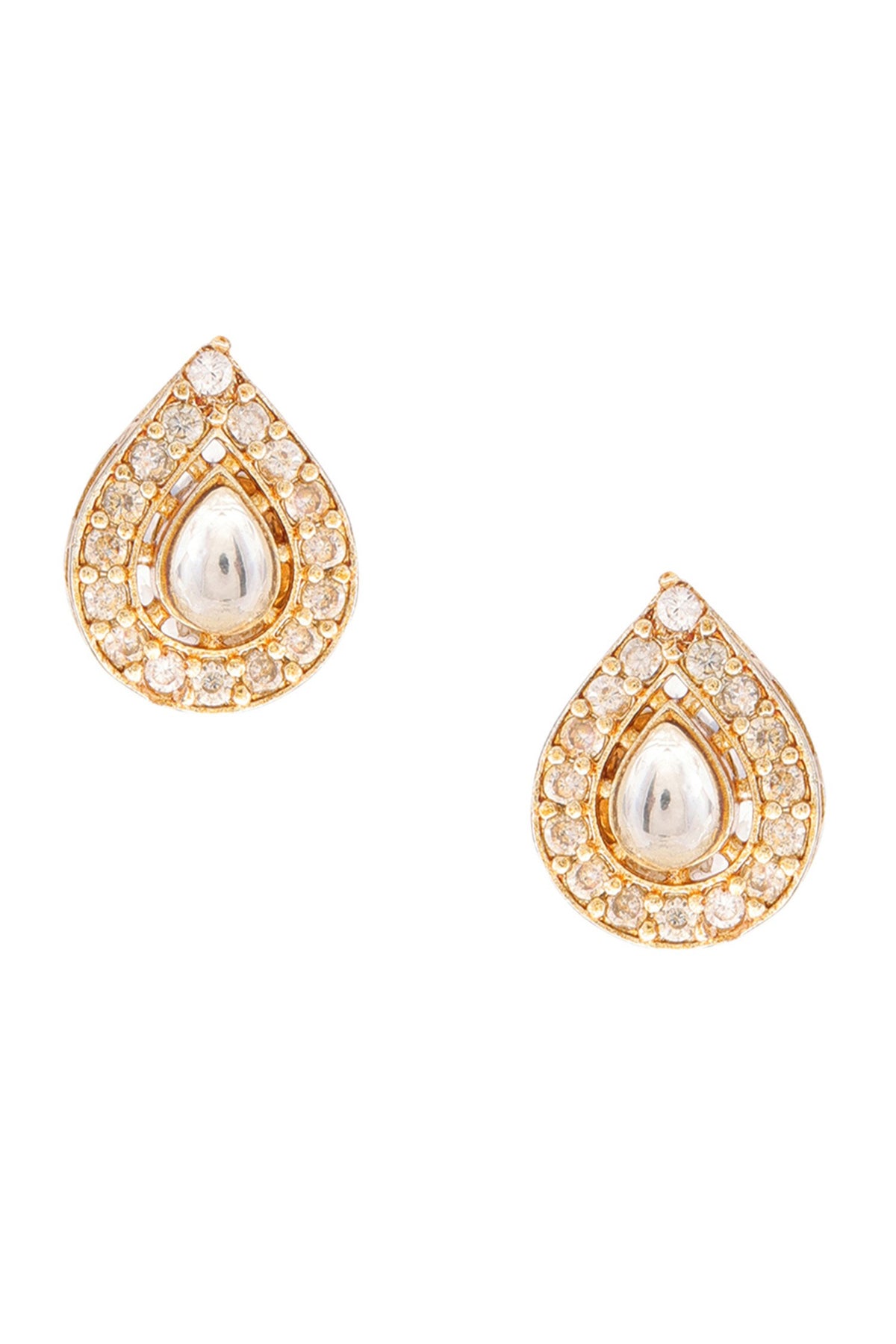 Gold Plated Polki Kundan Necklace Set 