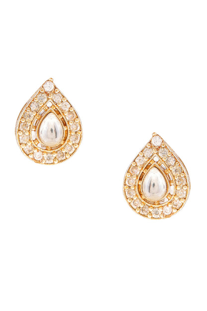 Gold Plated Polki Kundan Necklace Set 