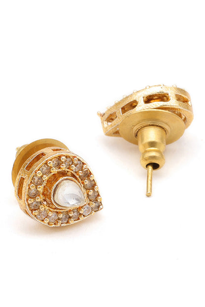 Gold Plated Polki Kundan Necklace Set 