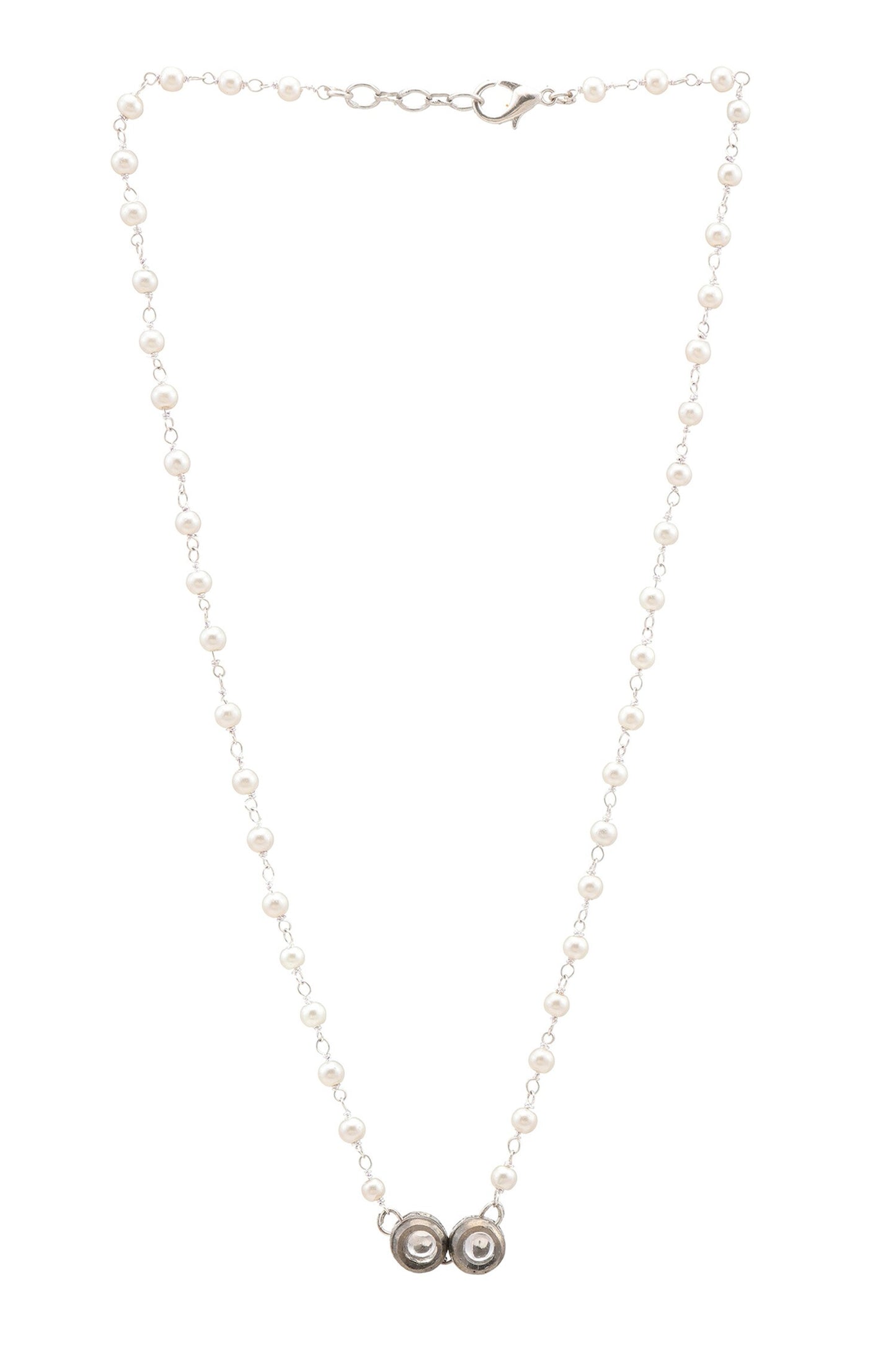 Silver Plated Kundan Jewellery Set 