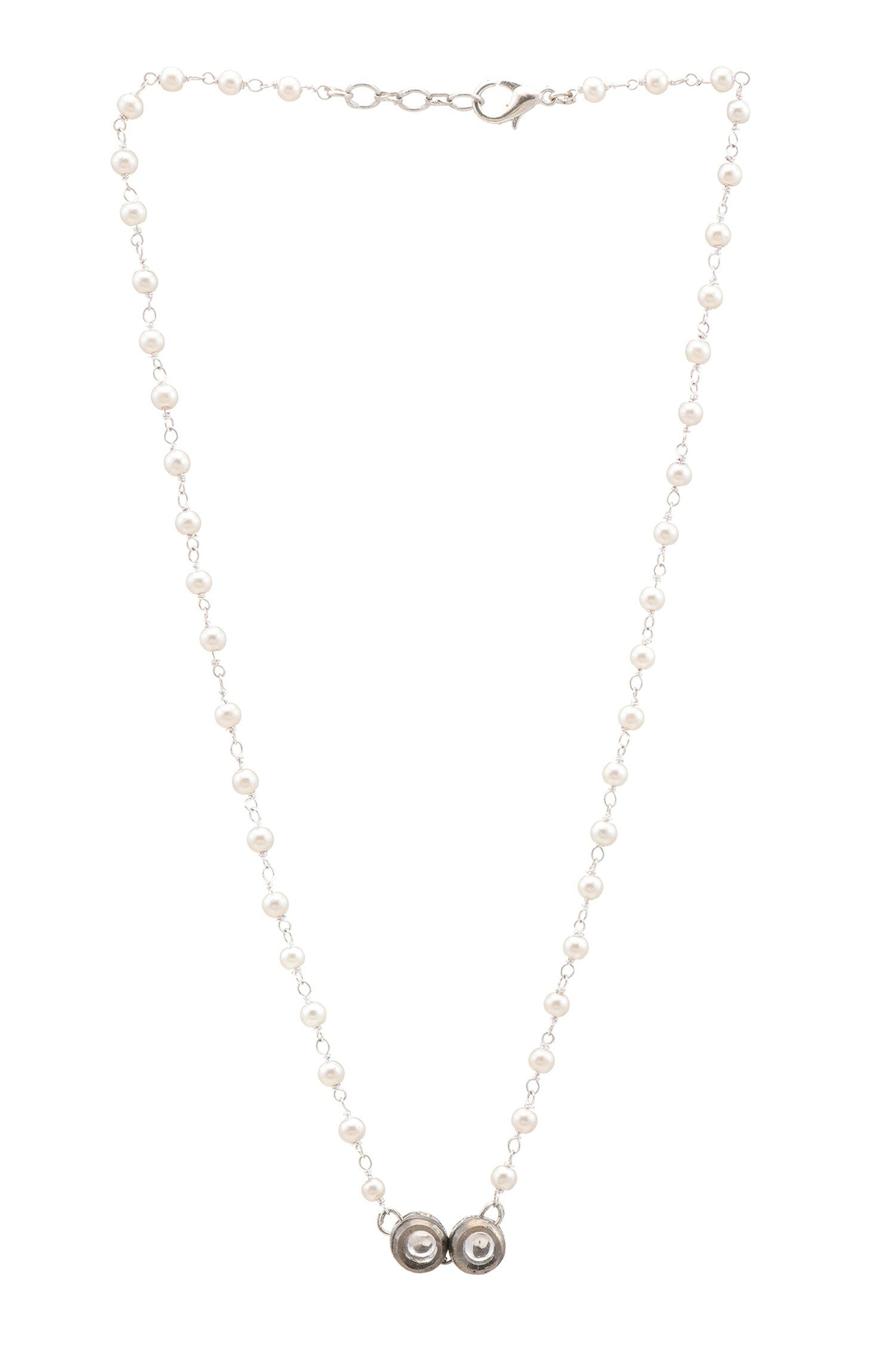 Silver Plated Kundan Jewellery Set 