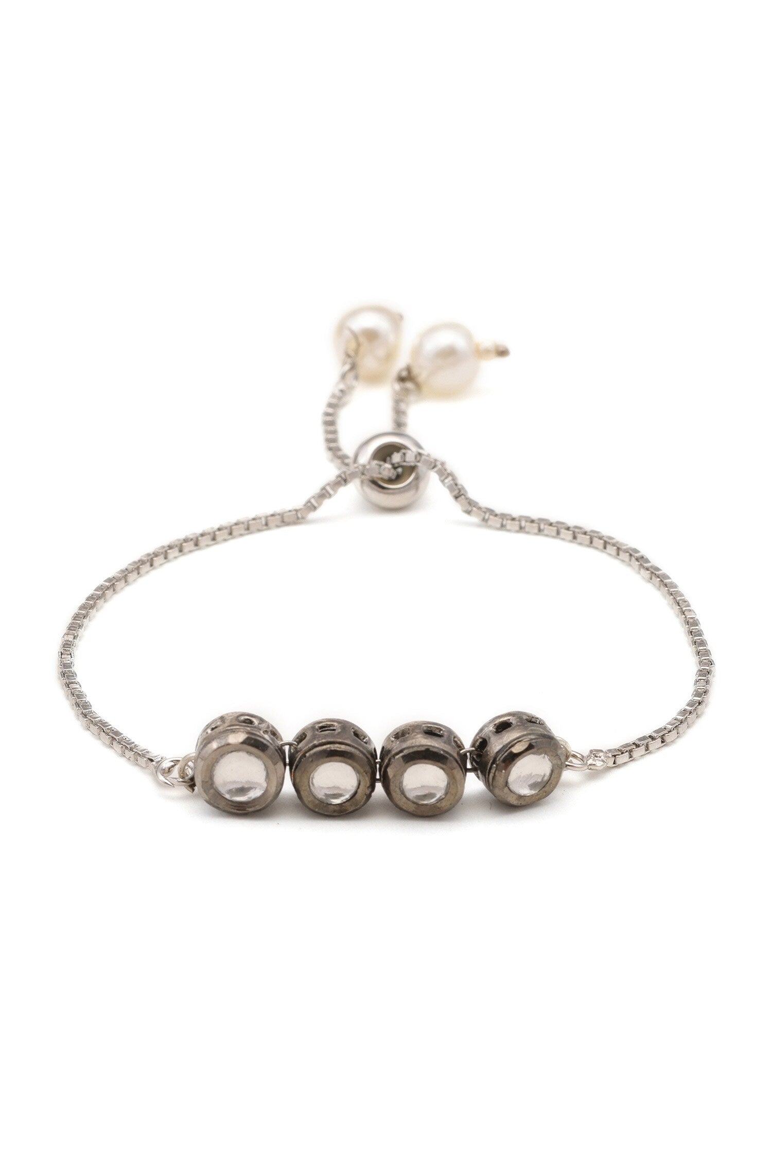Silver Plated Kundan Jewellery Set 