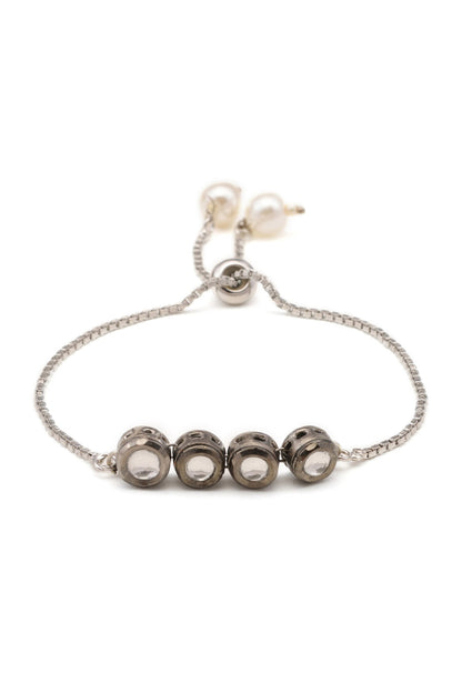 Silver Plated Kundan Jewellery Set 