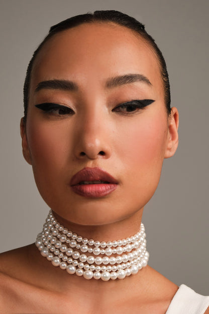 Layered Pearl Choker 