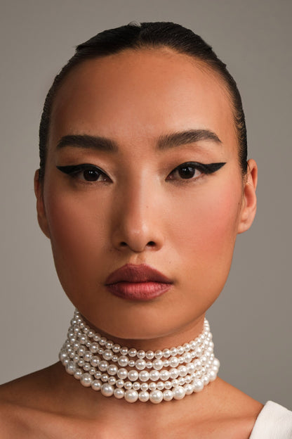 Layered Pearl Choker 