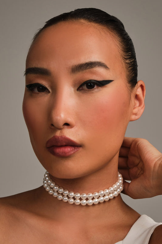 Adjustable Mini Pearl Choker Necklace 