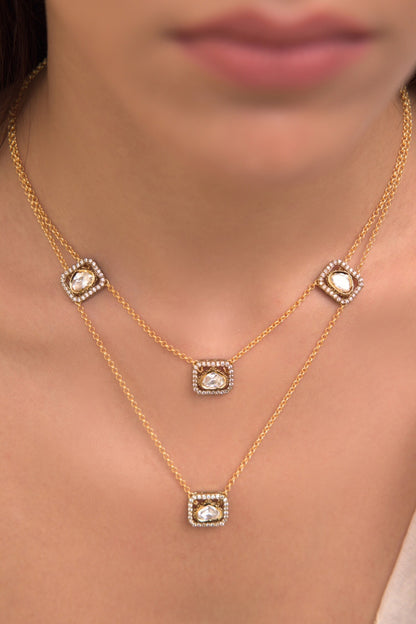 Gold Finish Ravika Necklace 